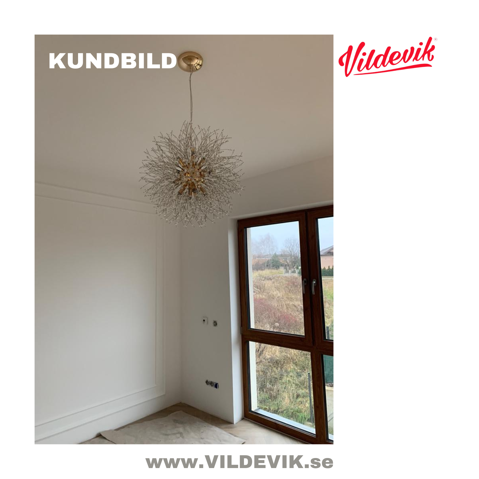 STARDUST Guld Pendellampa 50CM