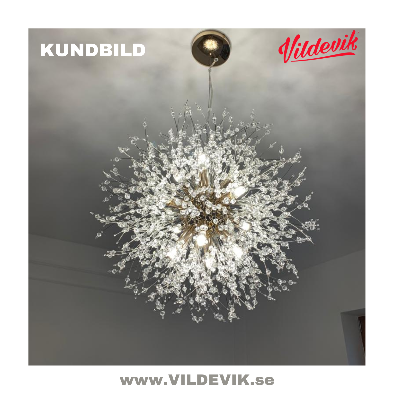 STARDUST Guld Pendellampa 50CM