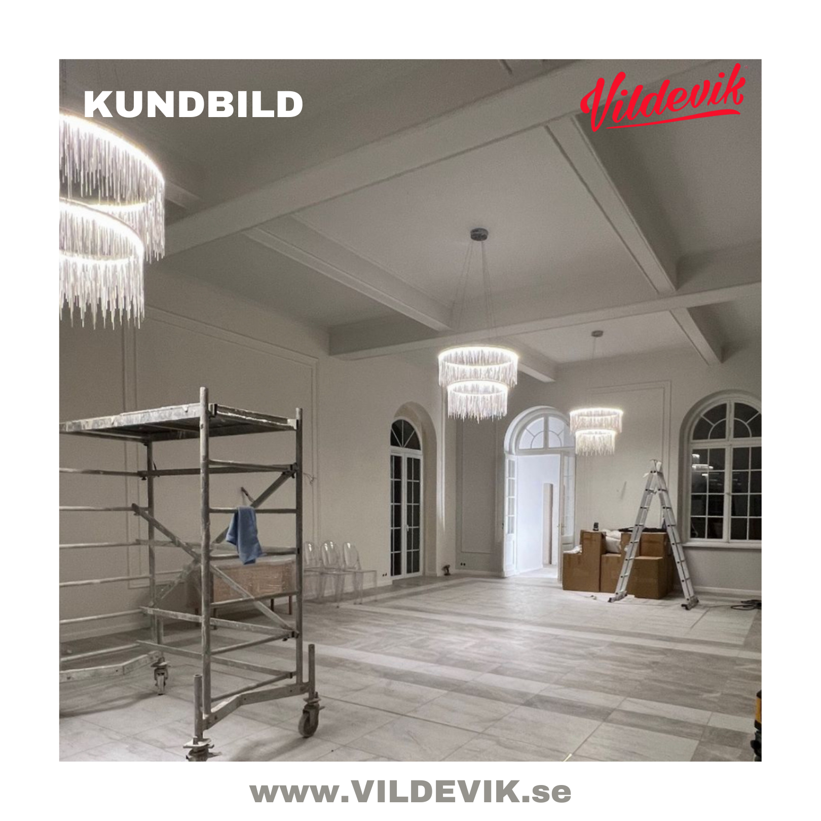 FONTANNA Silver krom Pendellampa 80+60CM