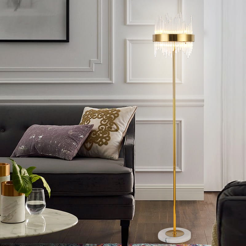 ROYAL CRYSTAL GULD GOLVLAMPA