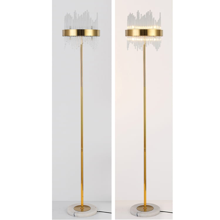 ROYAL CRYSTAL GULD GOLVLAMPA