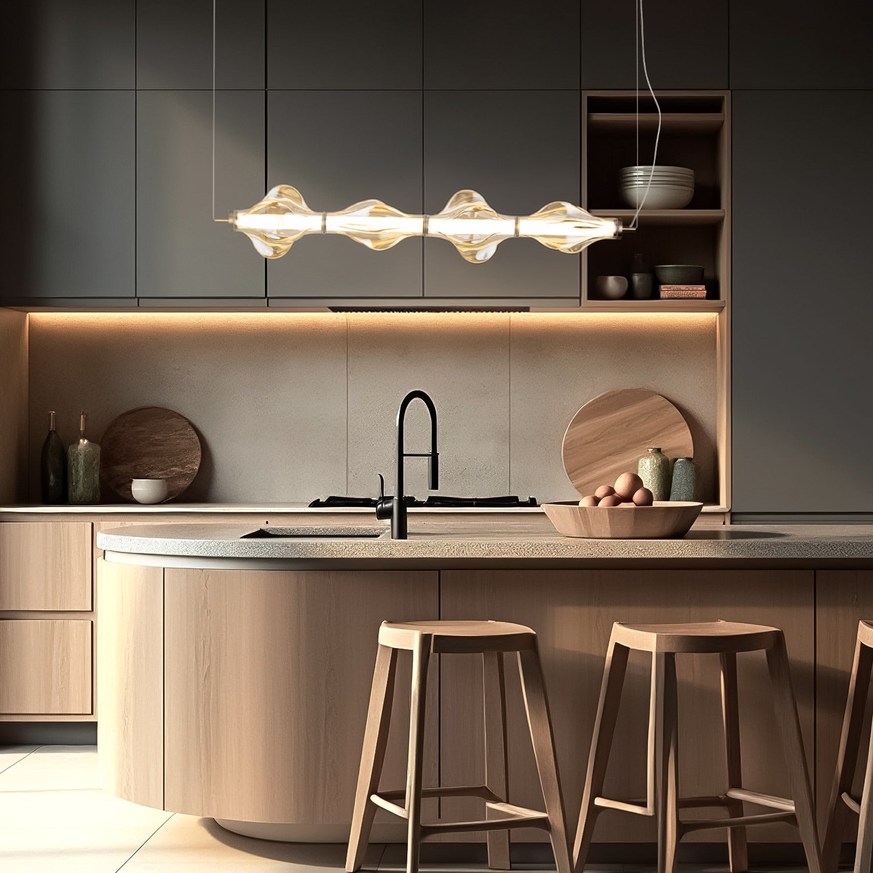 ÄLVA Mässing Taklampa Pendellampa LED 30W