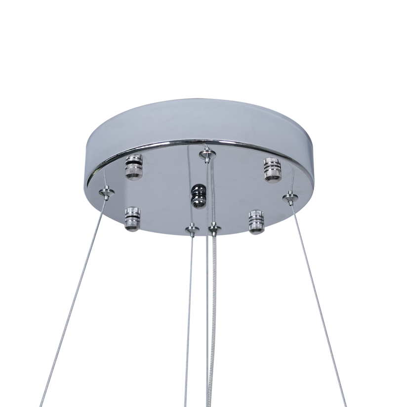 RING 60cm SILVER Krom Pendellampa