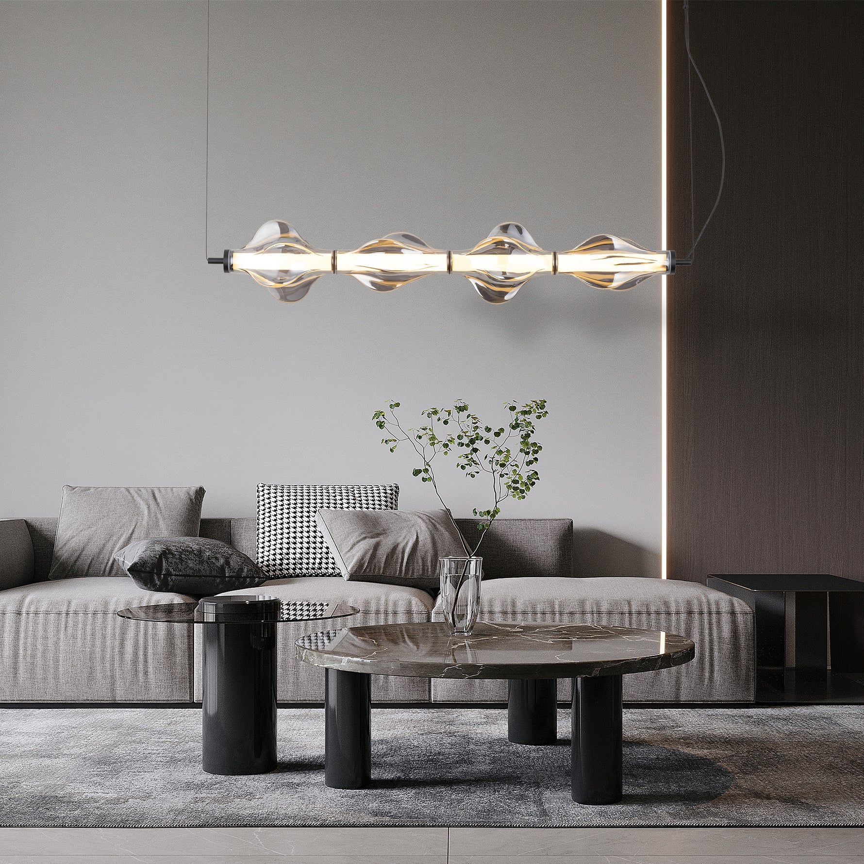 ÄLVA Svart Taklampa Pendellampa LED 30W