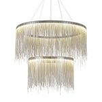 FONTANNA Silver krom Pendellampa 80+60CM