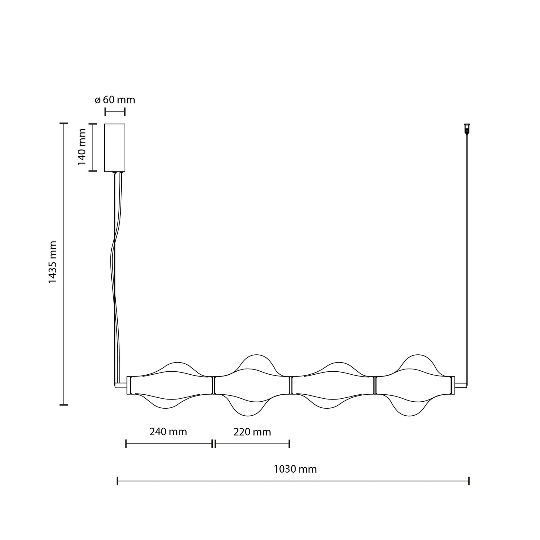 ÄLVA Svart Taklampa Pendellampa LED 30W