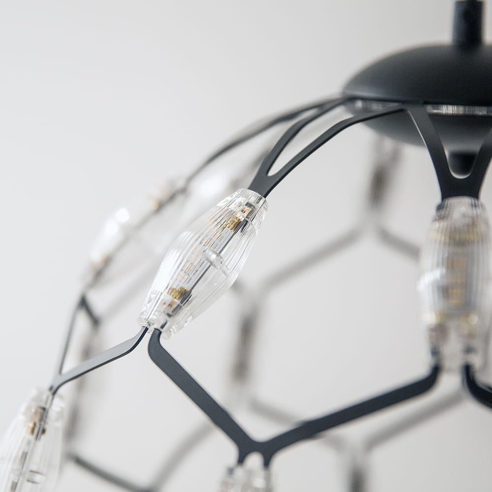 ZIG ZAG Pendellampa 40CM SVART