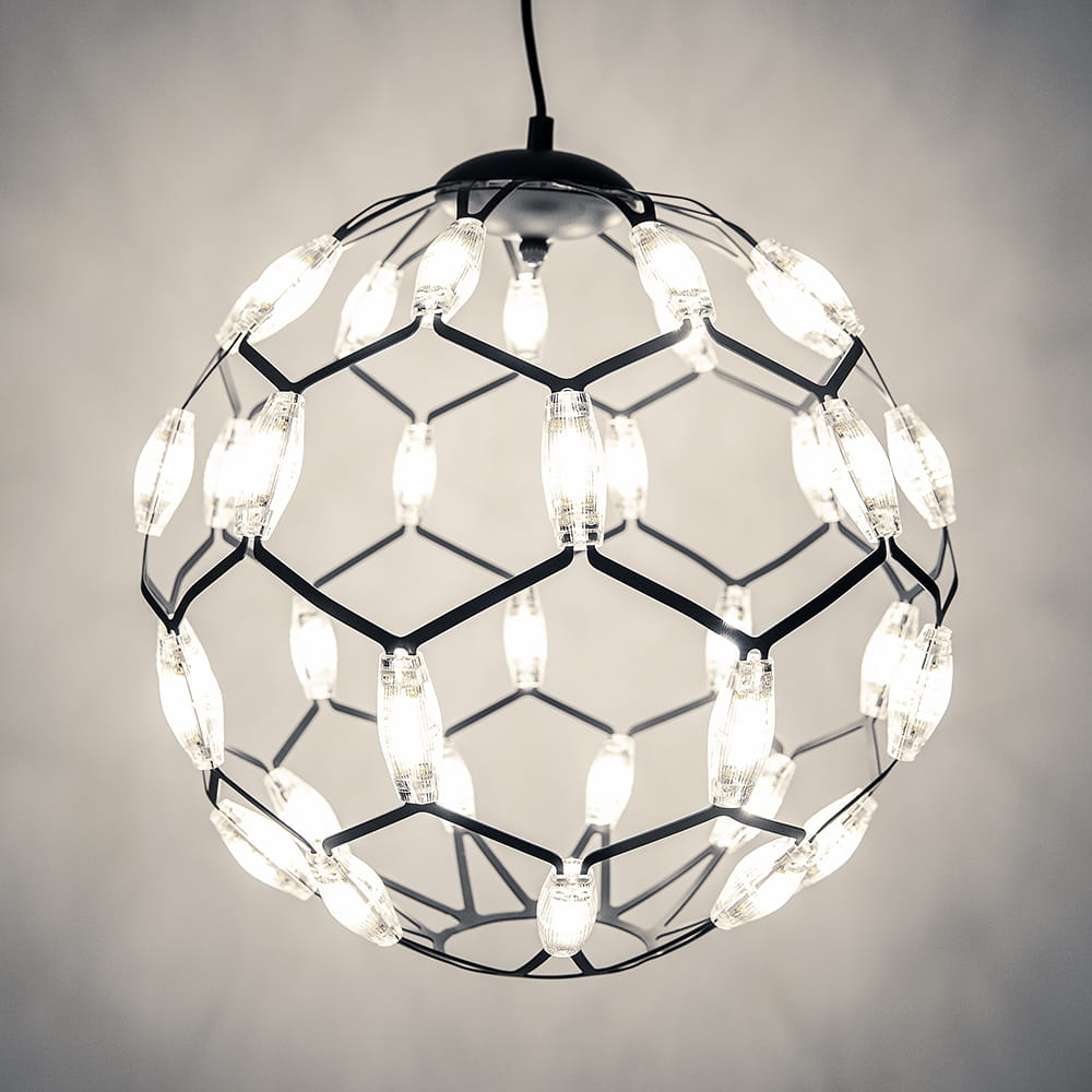 ZIG ZAG Pendellampa 40CM SVART