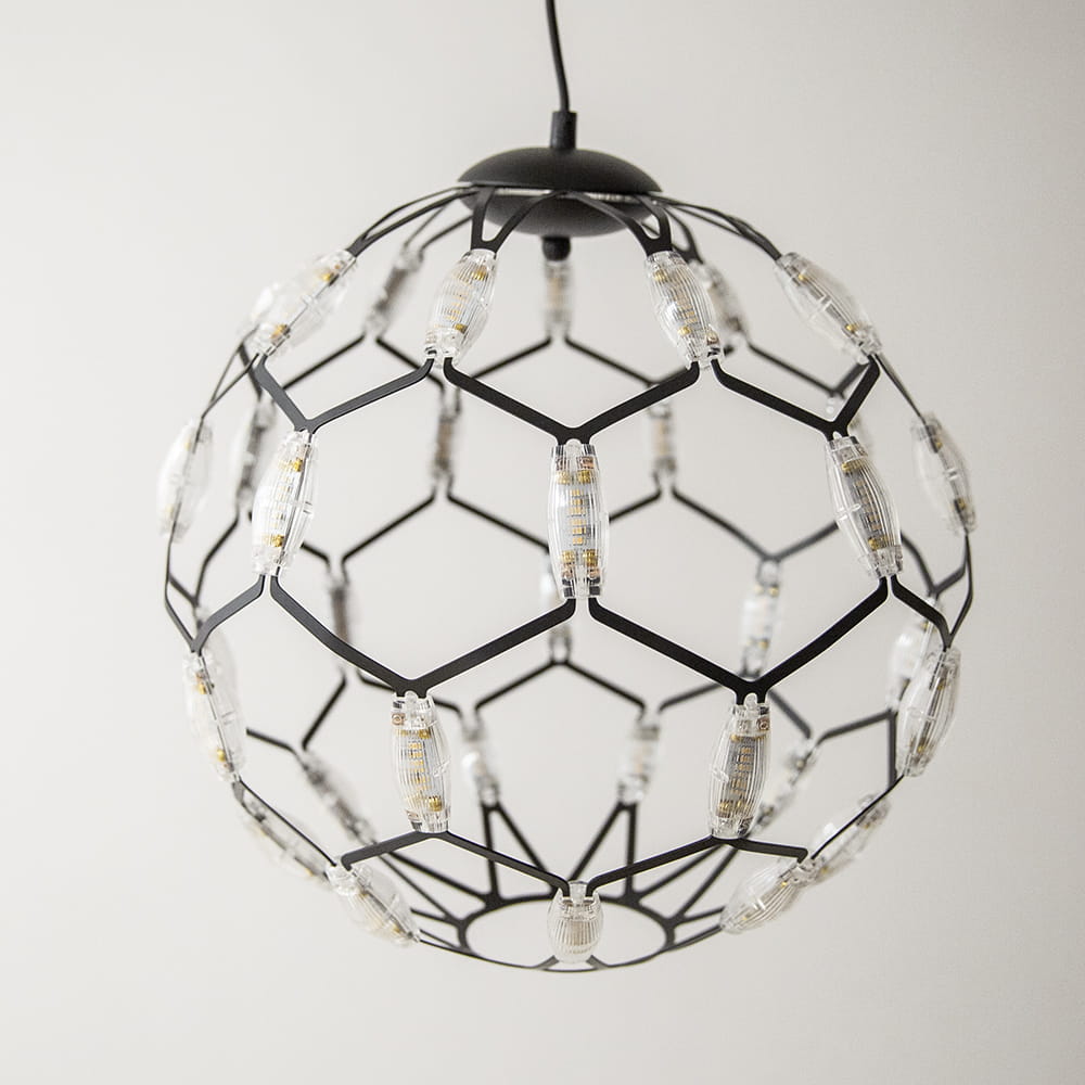 ZIG ZAG Pendellampa 40CM SVART