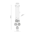 SOPHIA Grön Pendellampa lampa 5×E14