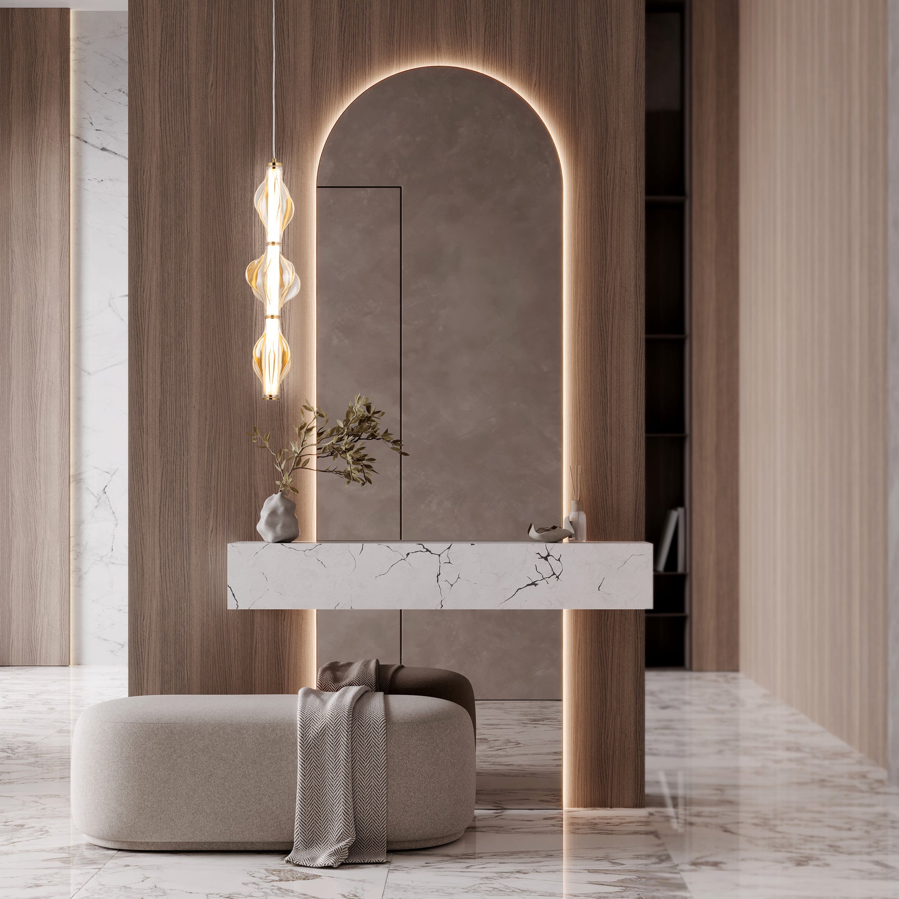 ÄLVA Mässing Taklampa Pendellampa LED 22W