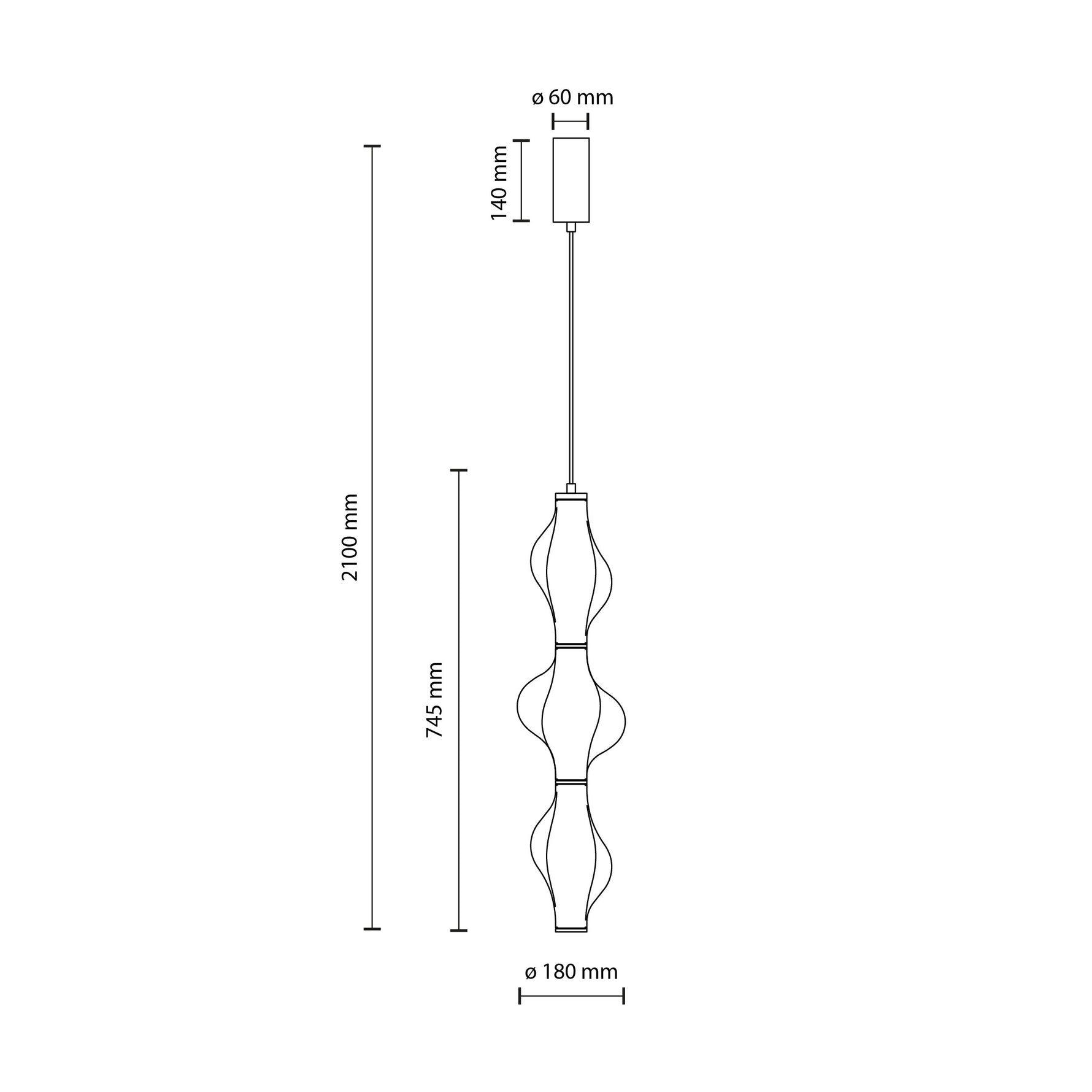 ÄLVA Mässing Taklampa Pendellampa LED 22W
