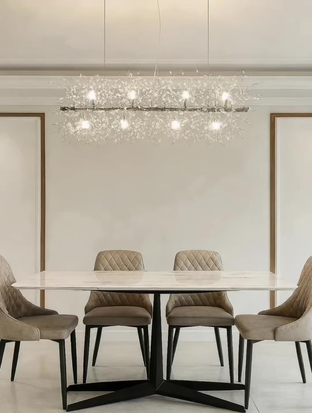 STARDUST Silver krom Pendellampa 90CM