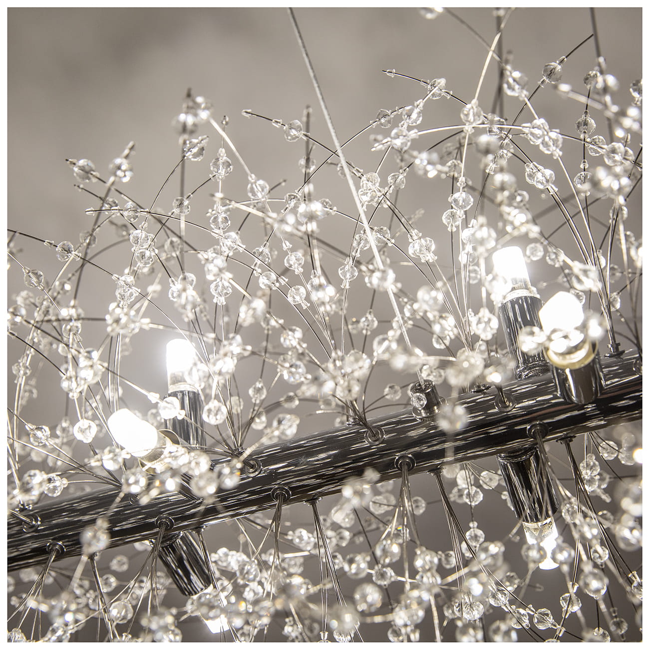 STARDUST Silver krom Pendellampa 90CM