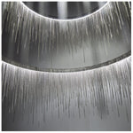 FONTANNA Silver krom Pendellampa 80+60CM