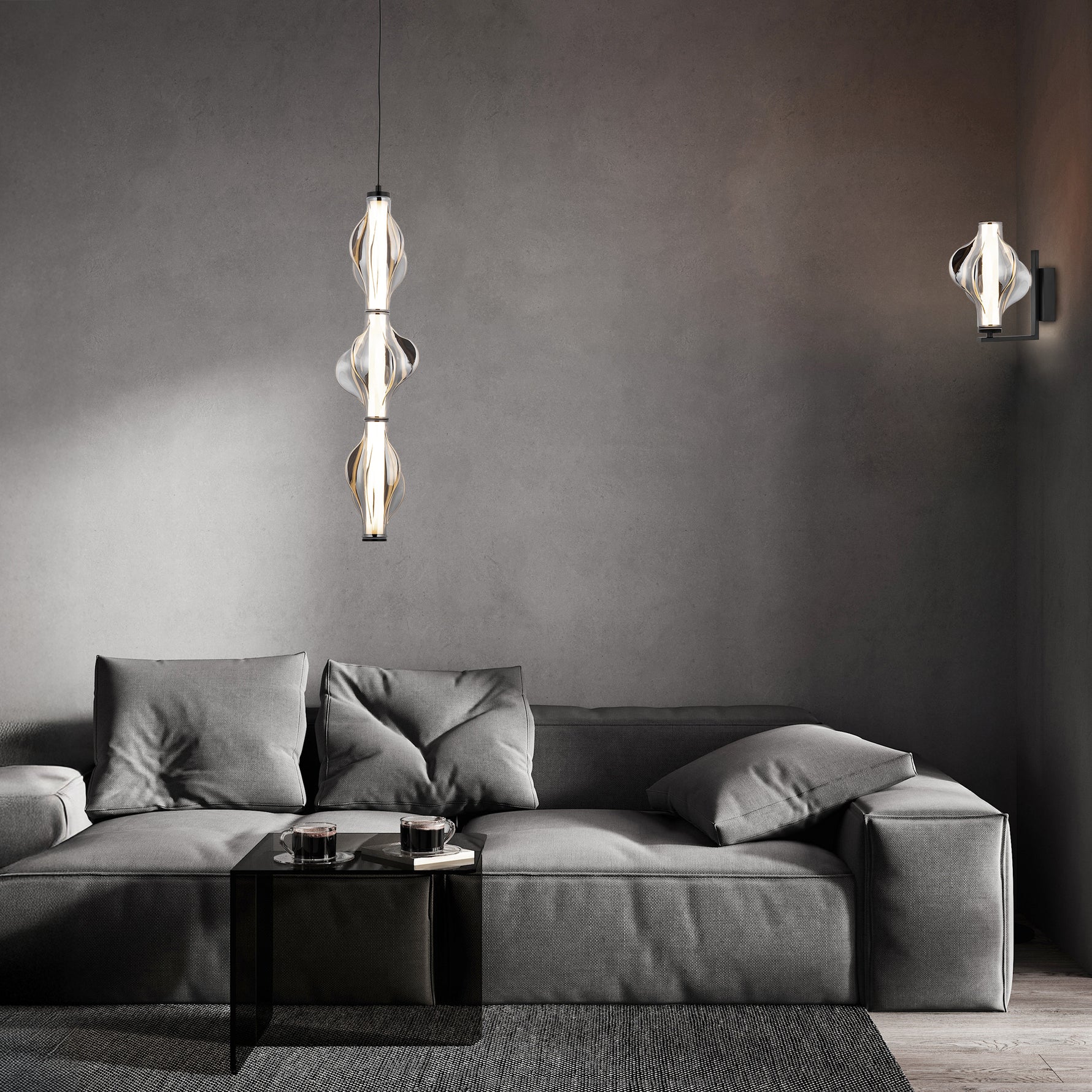 ÄLVA Svart Taklampa Pendellampa LED 22W