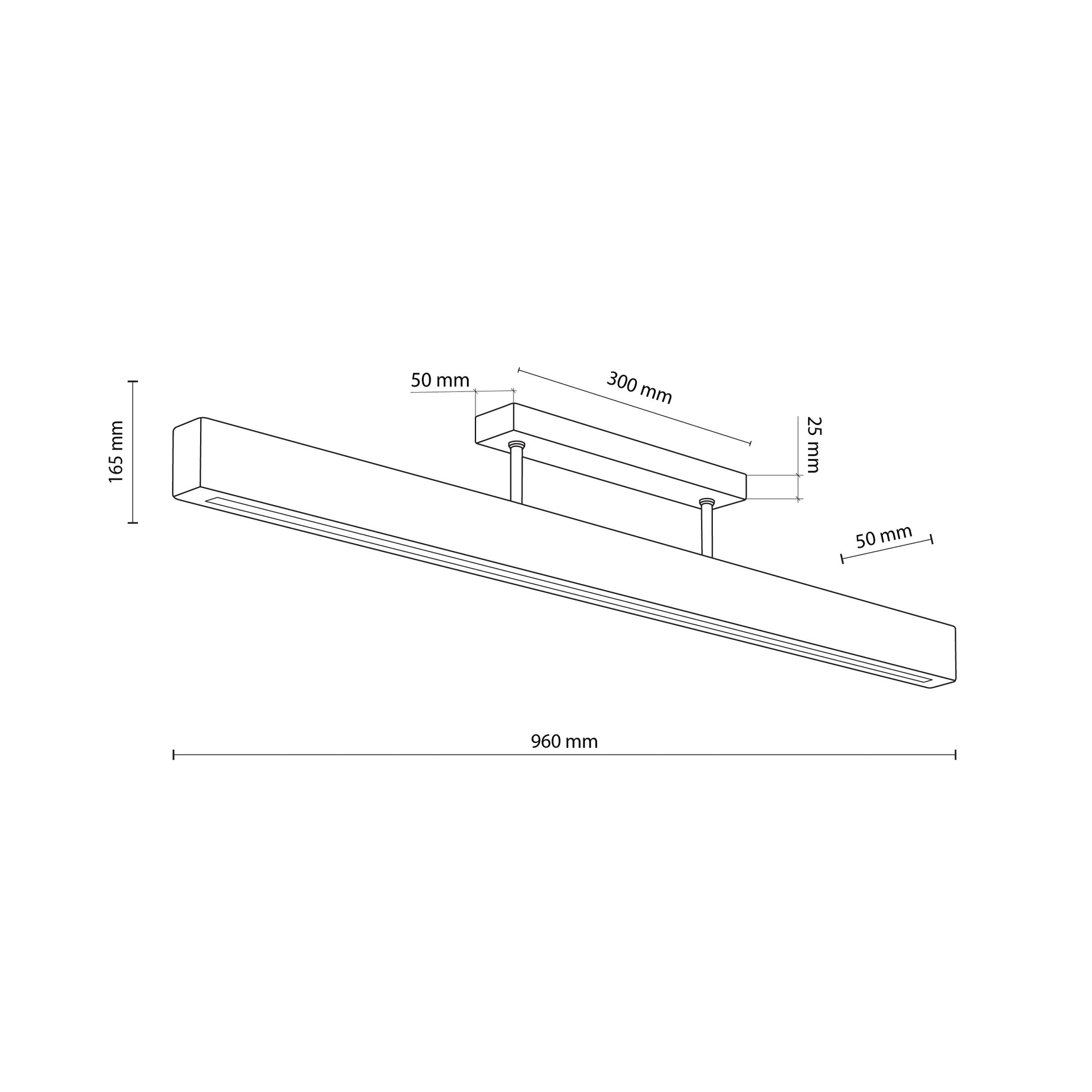 TEO LED Valnötstaklampa Ø96cm