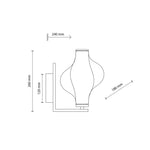 ÄLVA Mässing Vägglampa LED 8W