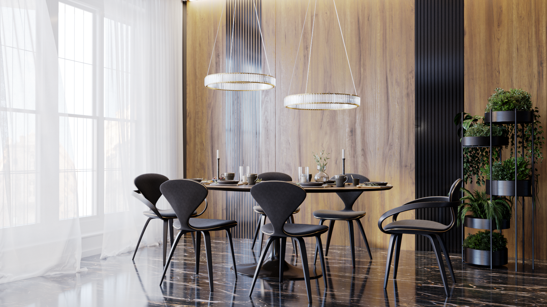 RING 80cm Guld Pendellampa